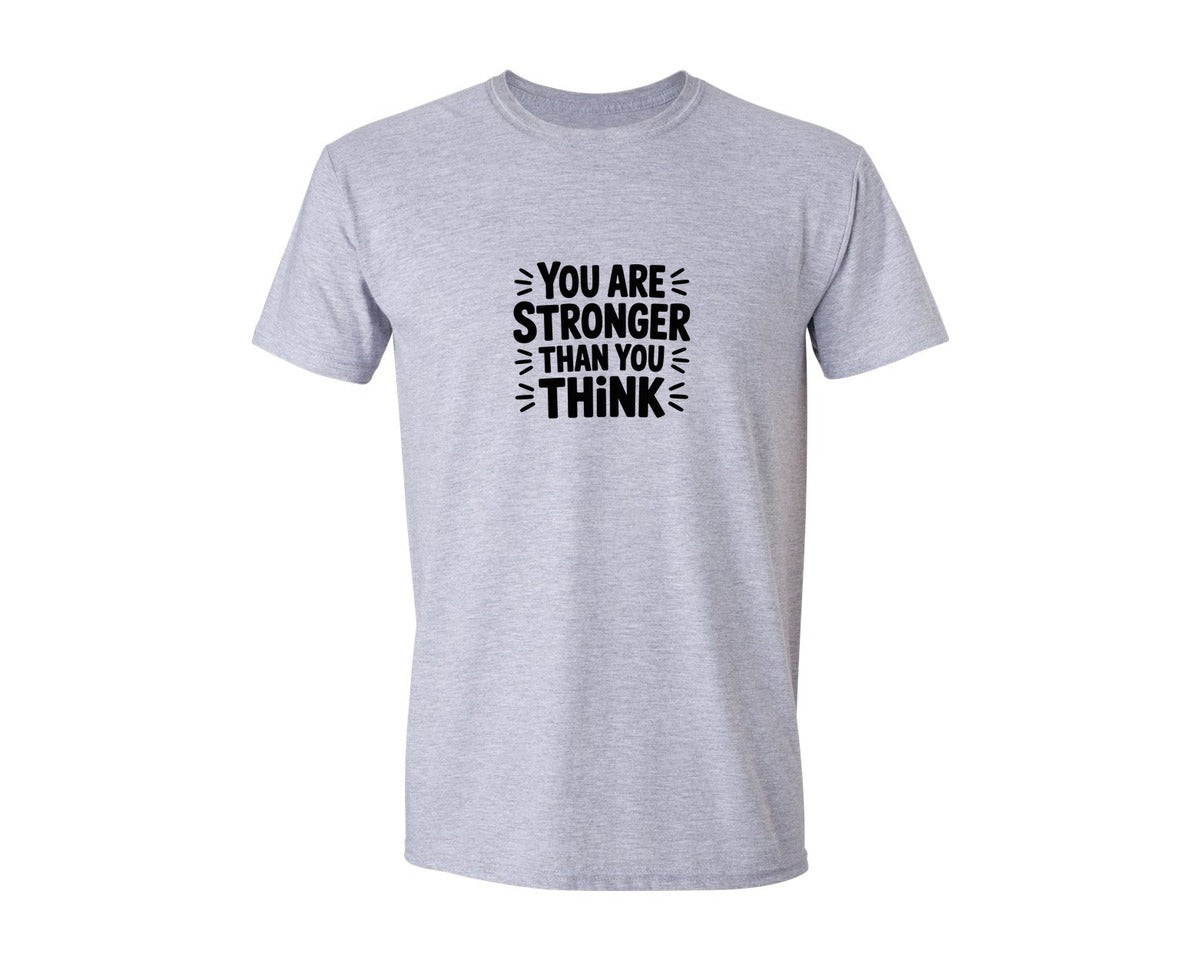 brand:Generic|color:Sports Grey / Athletic Heather|You Are Stronger Than You Think Graphic T-Shirt