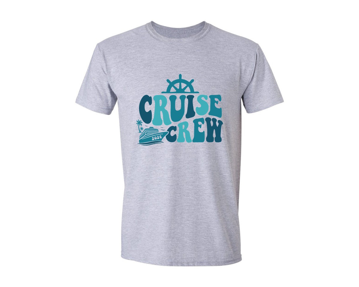 brand:Generic|color:Sports Grey / Athletic Heather|Cruise Crew 2024 Family Summer Trip Graphic T-Shirt