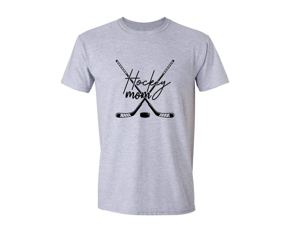 brand:Generic|color:Sports Grey / Athletic Heather|Hockey Mom Shirt Hockey Shirt Graphic T-Shirt