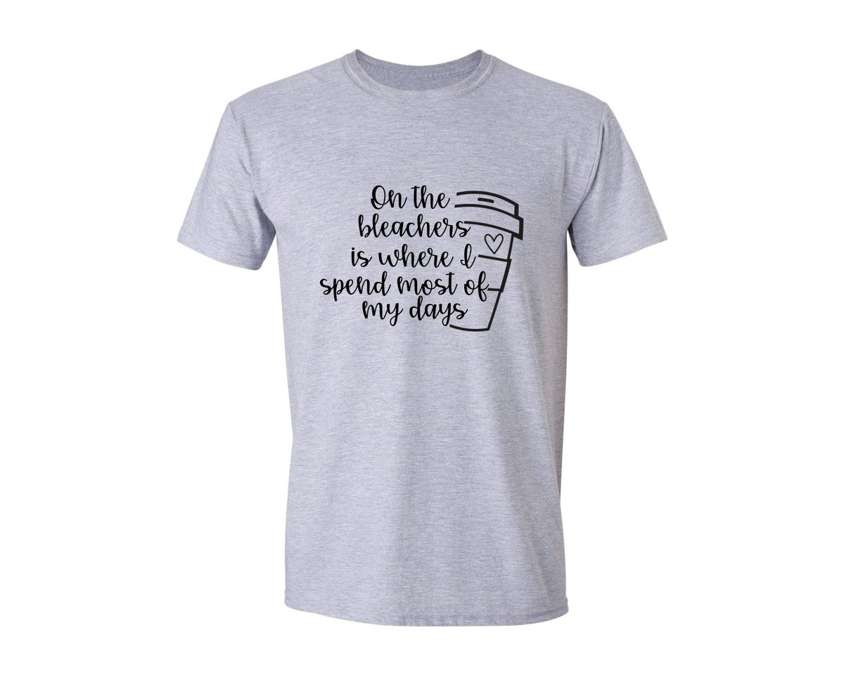 brand:Generic|color:Sports Grey / Athletic Heather|On The Bleachers Sports Mom Graphic T-Shirt