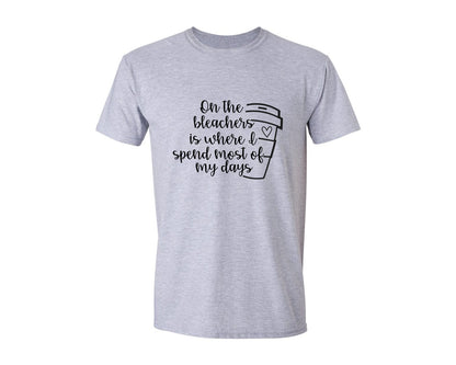 brand:Generic|color:Sports Grey / Athletic Heather|On The Bleachers Sports Mom Graphic T-Shirt