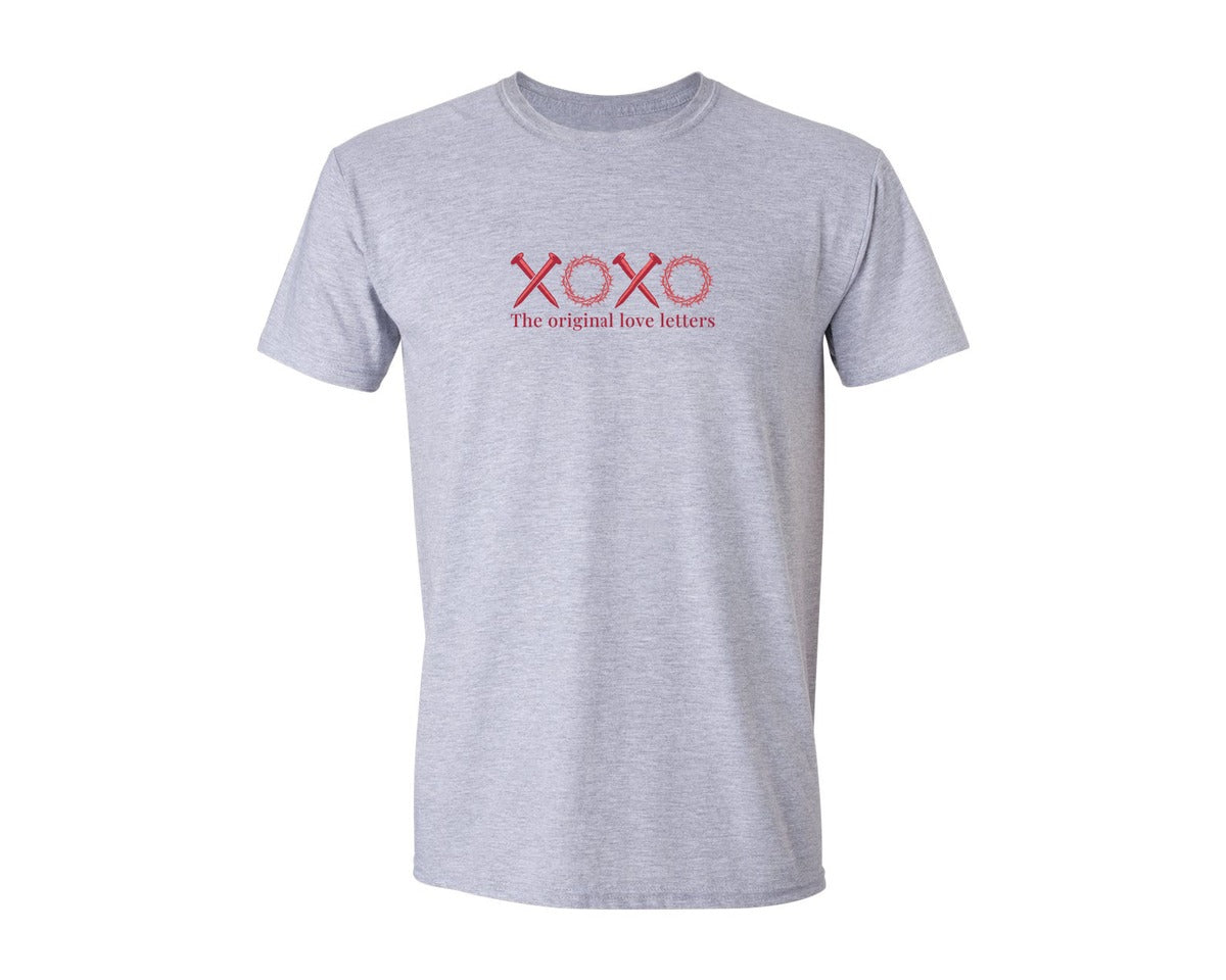 brand:Generic|color:Sports Grey / Athletic Heather|Nails Crown Of Thorns Xoxo Valentine Graphic T-Shirt