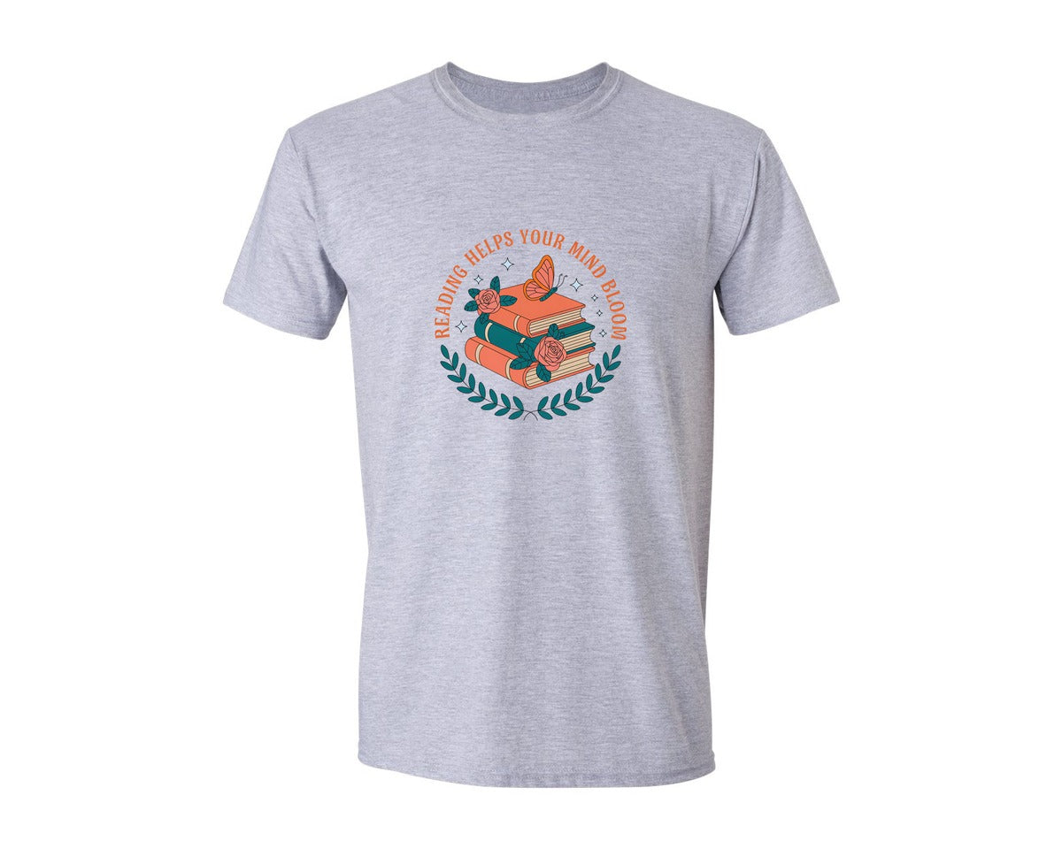 brand:Generic|color:Sports Grey / Athletic Heather|Book Lover 14 Graphic T-Shirt