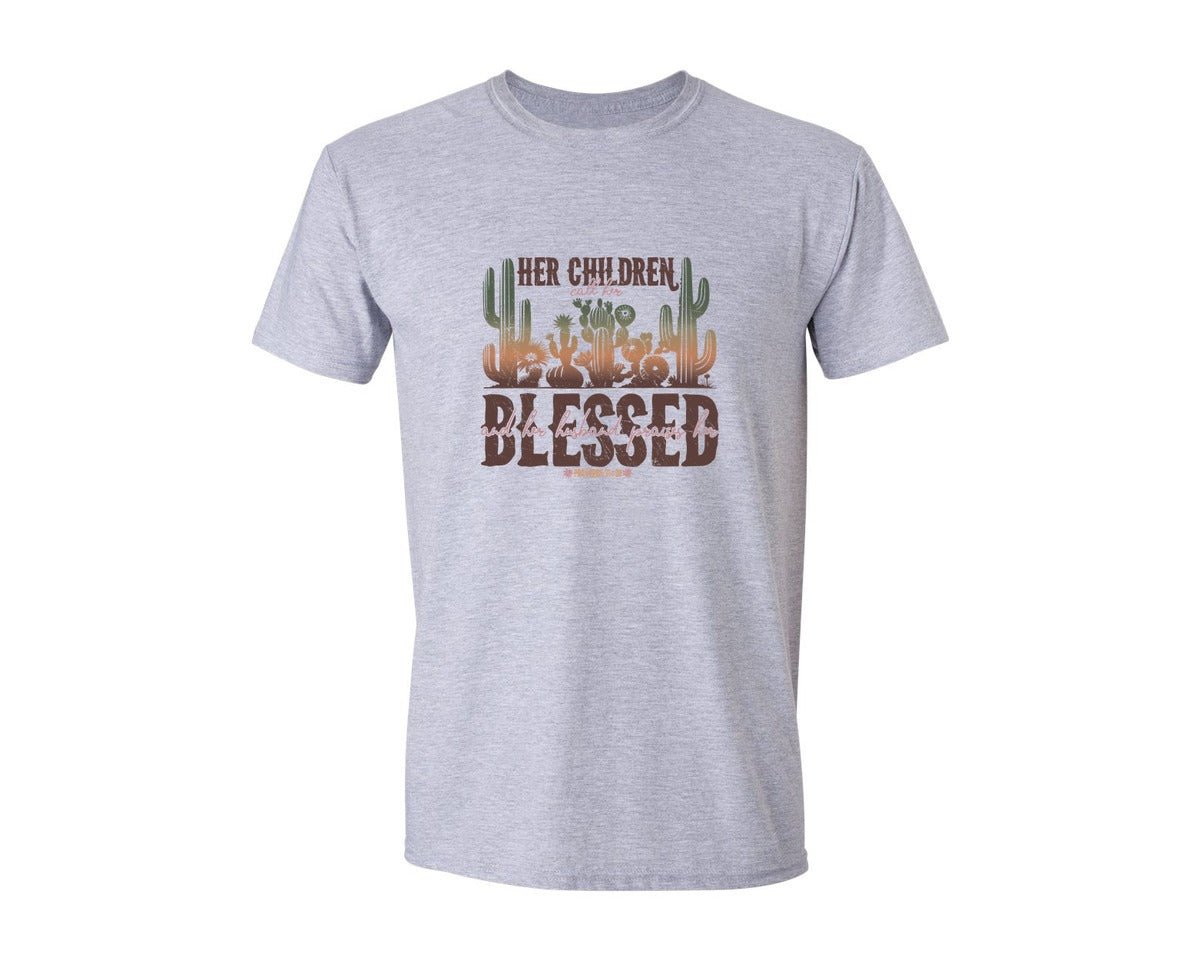 brand:Generic|color:Sports Grey / Athletic Heather|Christian Western Proverbs 31 Woman Graphic T-Shirt