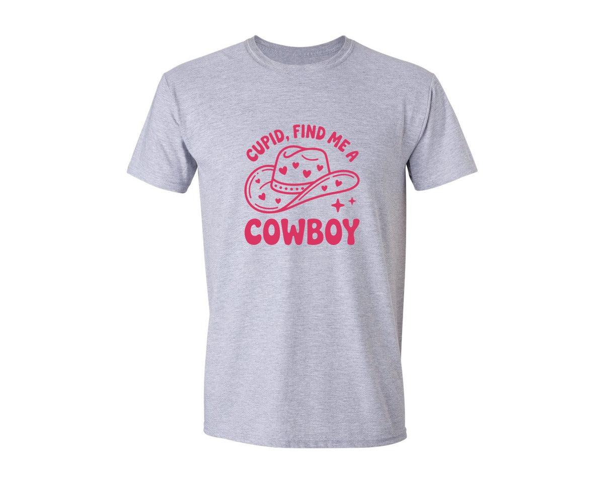 brand:Generic|color:Sports Grey / Athletic Heather|Western Valentine T Shirt Graphic T-Shirt