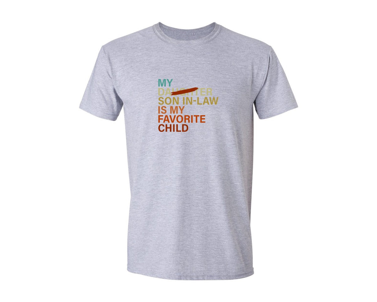 brand:Generic|color:Sports Grey / Athletic Heather|My Son In Law Is My Favorite Child 38 Graphic T-Shirt