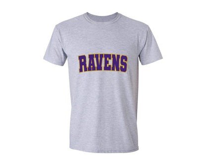 brand:Generic|color:Sports Grey / Athletic Heather|Ravens Football Team Graphic T-Shirt