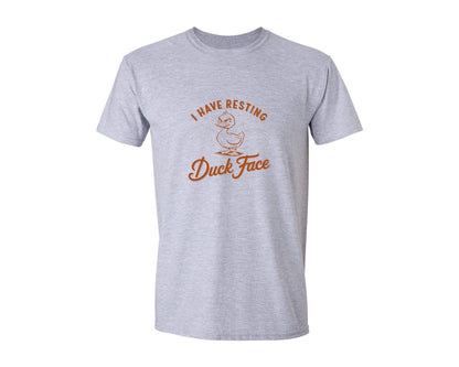 brand:Generic|color:Sports Grey / Athletic Heather|I Have Resting Duck Face Design Graphic T-Shirt