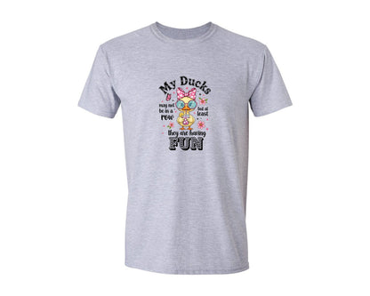 brand:Generic|color:Sports Grey / Athletic Heather|Ducks Not In A Row Mental Health Graphic T-Shirt