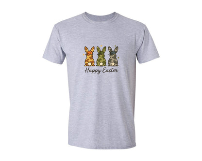 brand:Generic|color:Sports Grey / Athletic Heather|Happy Easter Egg Hunter Bunny 2 Graphic T-Shirt