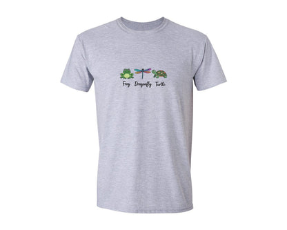 brand:Generic|color:Sports Grey / Athletic Heather|Frog Dragonfly Turtle Anti Maga Graphic T-Shirt