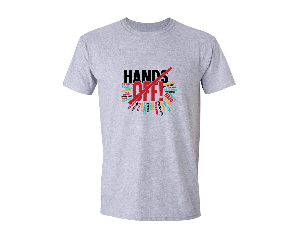 brand:Generic|color:Sports Grey / Athletic Heather|Hands Off Protest T Shirt Graphic T-Shirt