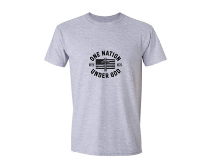 brand:Generic|color:Sports Grey / Athletic Heather|One Nation Under God Christian 2 Graphic T-Shirt