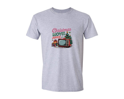 brand:Generic|color:Sports Grey / Athletic Heather|Christmas Movie Junkie Pngchristmas Graphic T-Shirt