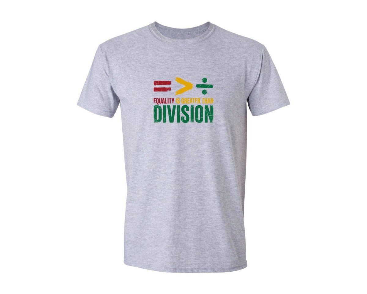 brand:Generic|color:Sports Grey / Athletic Heather|Equality Is Greater Than Division 16 Graphic T-Shirt