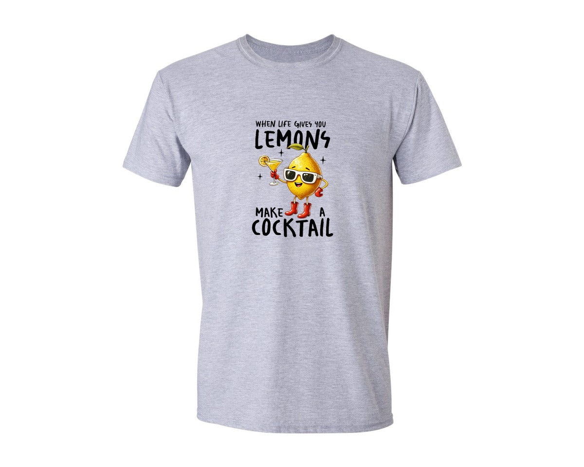 brand:Generic|color:Sports Grey / Athletic Heather|Funny Lemon Sarcastic Sassy Adult Graphic T-Shirt