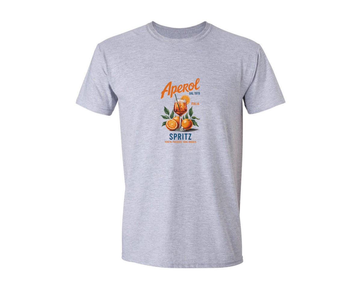 brand:Generic|color:Sports Grey / Athletic Heather|Aperol Spritz Italian Cocktail Italy Graphic T-Shirt
