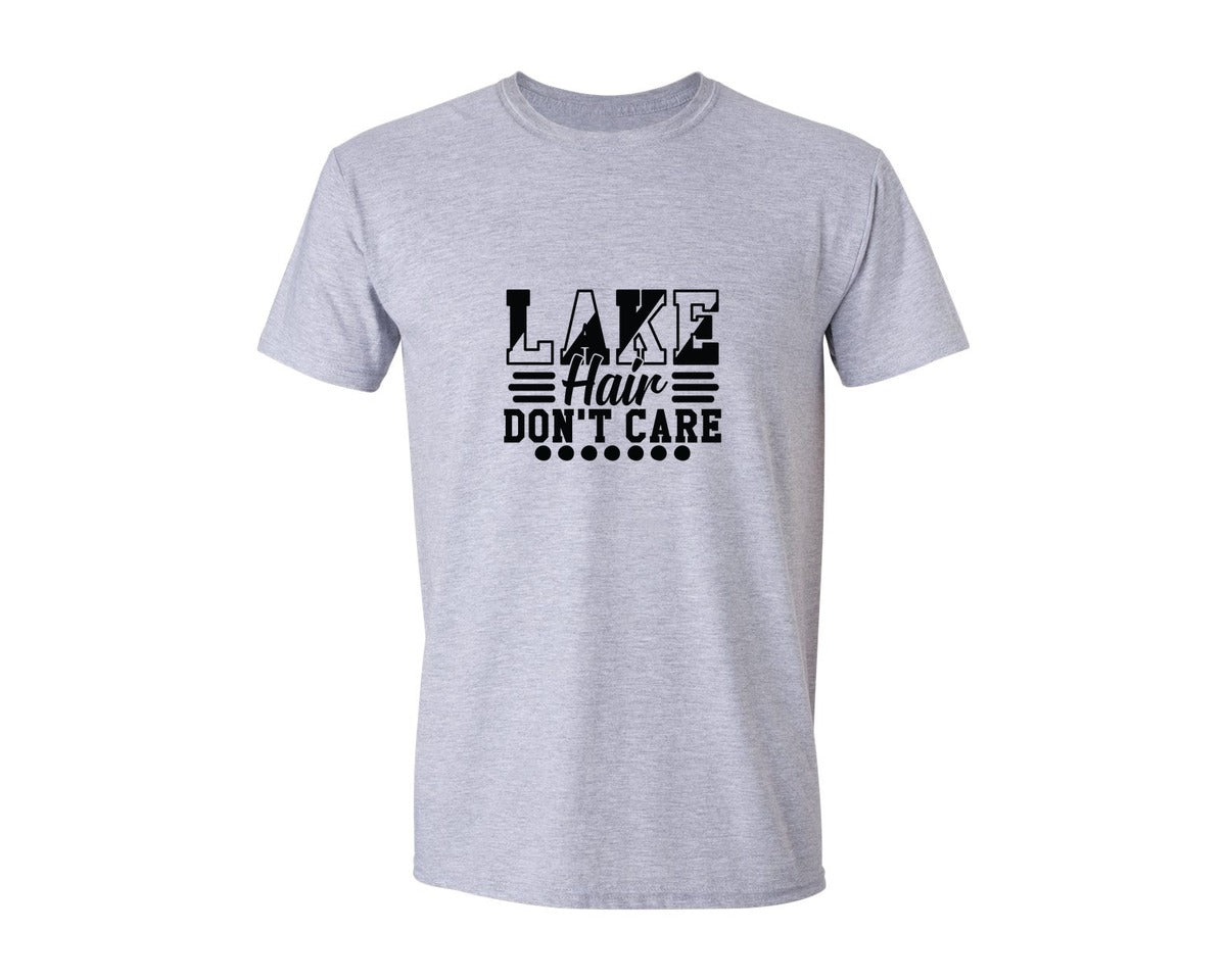 brand:Generic|color:Sports Grey / Athletic Heather|Lake Hair Dont Care 18 Graphic T-Shirt