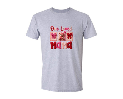 brand:Generic|color:Sports Grey / Athletic Heather|One Loved Mama Faux Yarn Crochet Graphic T-Shirt