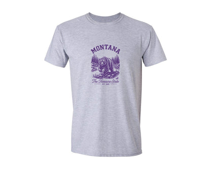 brand:Generic|color:Sports Grey / Athletic Heather|Montana The Treasure State Graphic T-Shirt