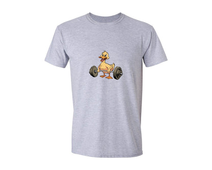 brand:Generic|color:Sports Grey / Athletic Heather|Funny Duck Workout T Shirt Design Vector Graphic T-Shirt