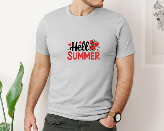 Summer Vibes With Watermelon Bow Graphic T-Shirt