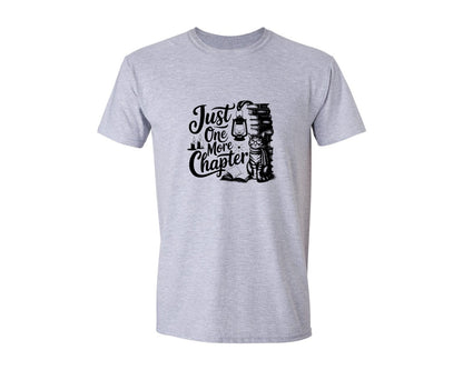 brand:Generic|color:Sports Grey / Athletic Heather|Just One More Chapter T Shirt Design Graphic T-Shirt