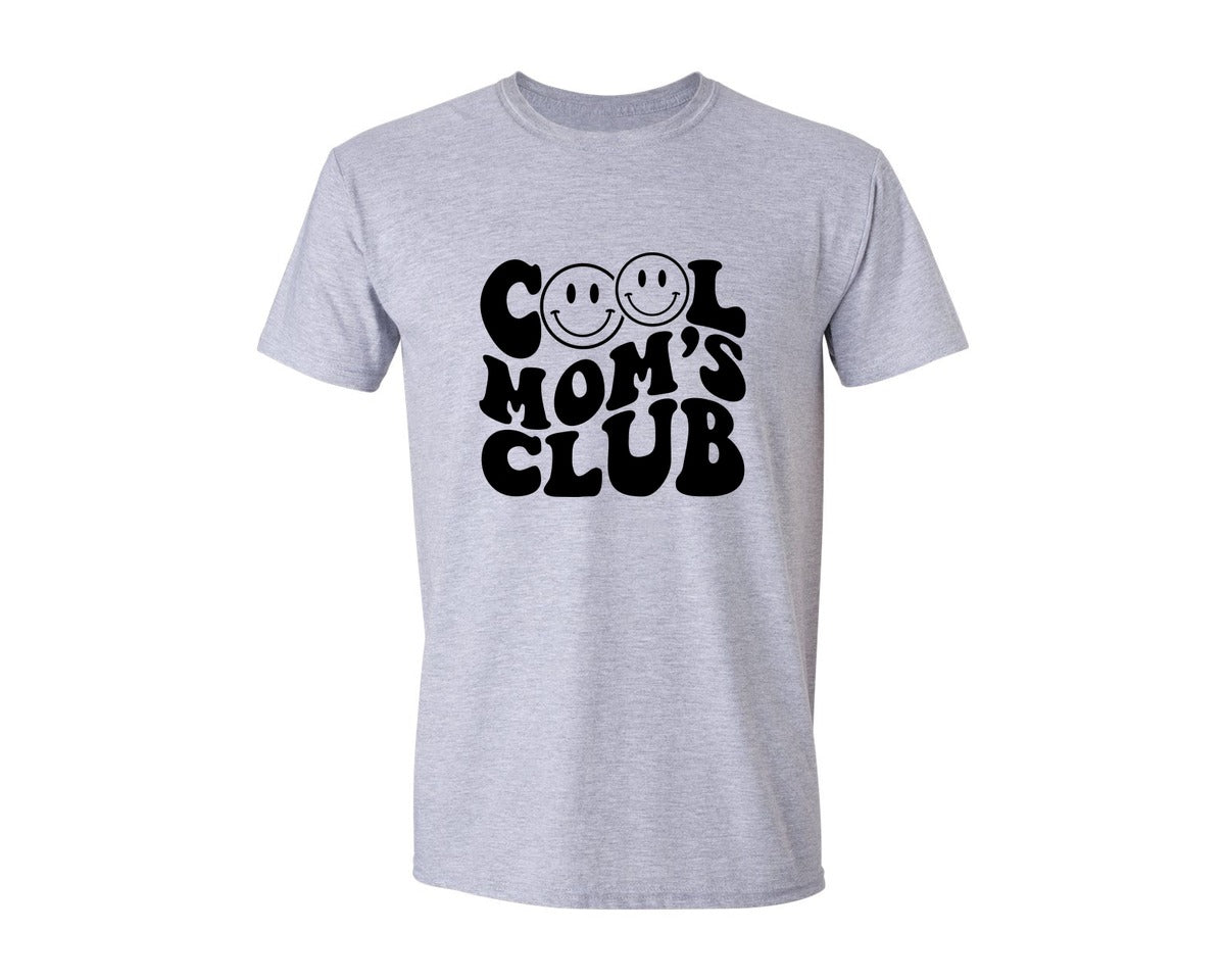 brand:Generic|color:Sports Grey / Athletic Heather|Cool Moms Club Wavy 2 Graphic T-Shirt