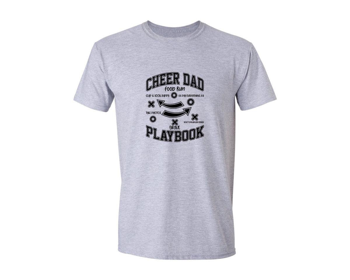 brand:Generic|color:Sports Grey / Athletic Heather|Funny Cheer Dad Cheer Dad Graphic T-Shirt