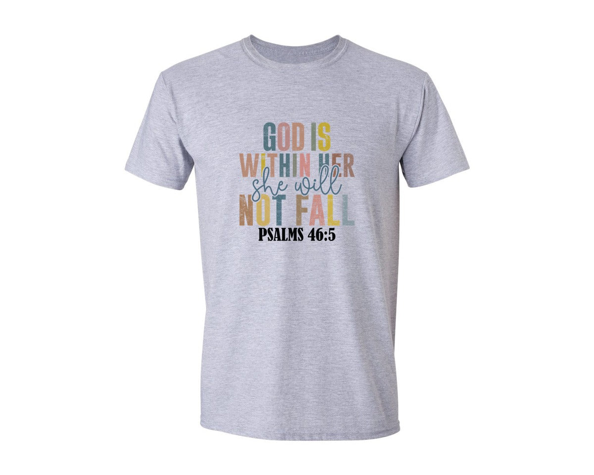 brand:Generic|color:Sports Grey / Athletic Heather|God Is Within Her Psalms 465 Graphic T-Shirt