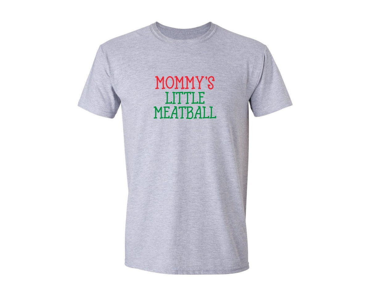 brand:Generic|color:Sports Grey / Athletic Heather|Mommys Little Meatball Graphic T-Shirt