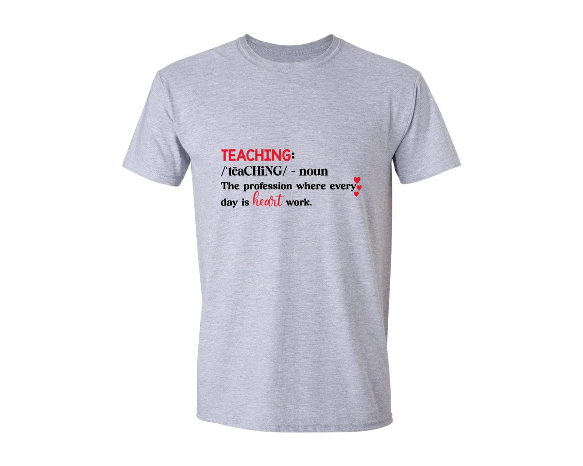 brand:Generic|color:Sports Grey / Athletic Heather|Teacher Valentine Definition Shirt Graphic T-Shirt