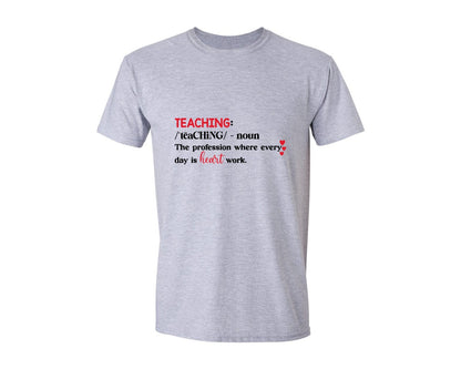 brand:Generic|color:Sports Grey / Athletic Heather|Teacher Valentine Definition Shirt Graphic T-Shirt