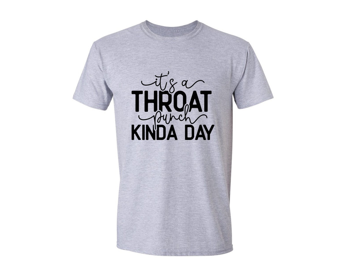 brand:Generic|color:Sports Grey / Athletic Heather|Funny Sarcastic Design Throat Punch Graphic T-Shirt