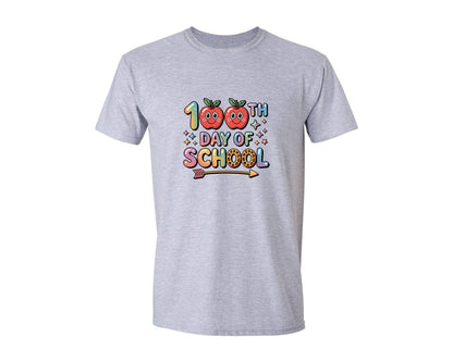 brand:Generic|color:Sports Grey / Athletic Heather|100Th Day Of School 6 Graphic T-Shirt