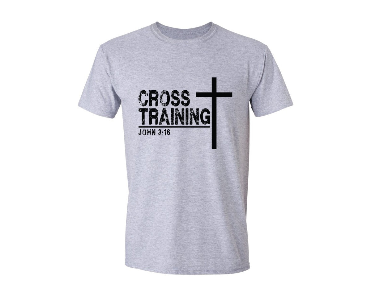 brand:Generic|color:Sports Grey / Athletic Heather|Christian Shirt Cross Training Graphic T-Shirt