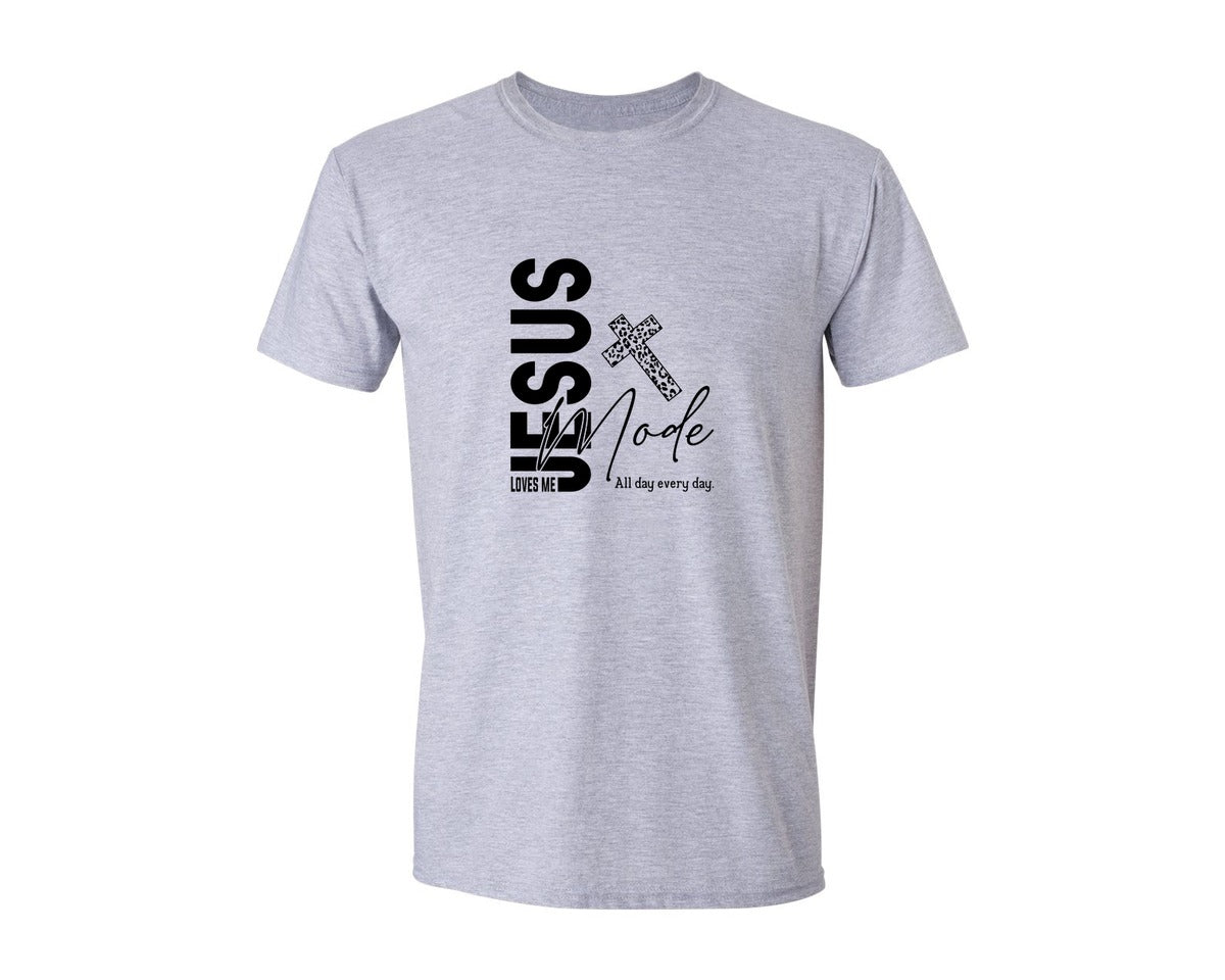 brand:Generic|color:Sports Grey / Athletic Heather|Jesus Loves Me Love Like Jesus Graphic T-Shirt