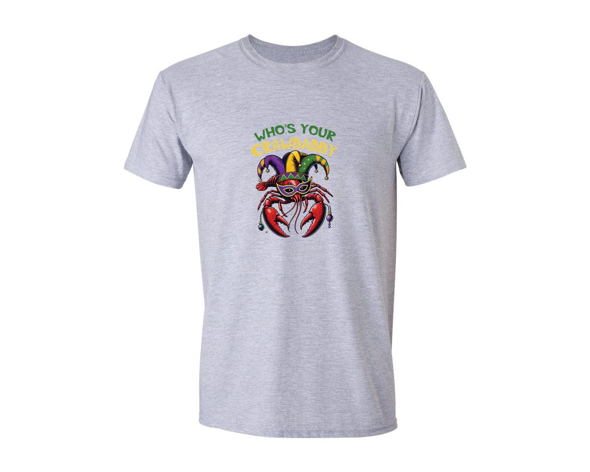 brand:Generic|color:Sports Grey / Athletic Heather|Whos Your Crawdaddy Crawfish Shirt Graphic T-Shirt