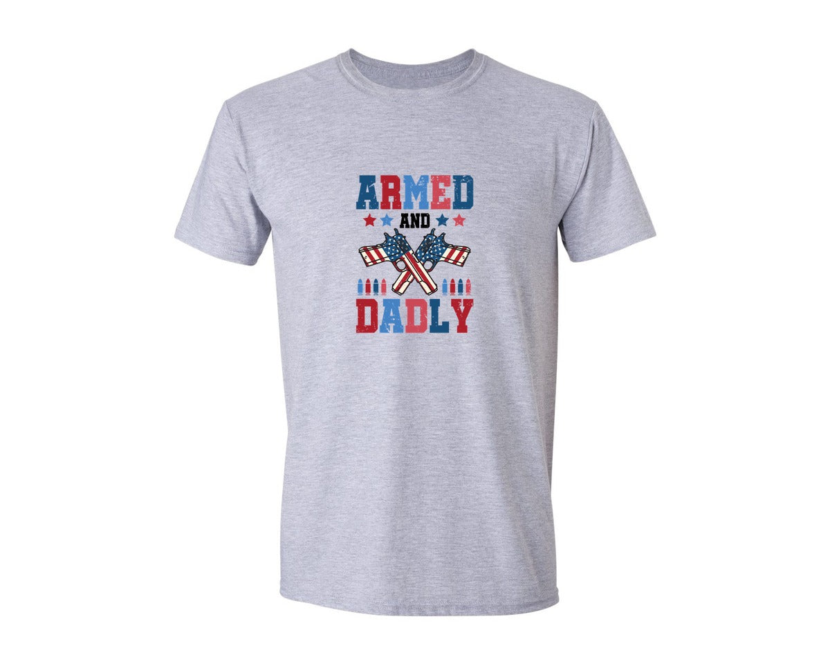 brand:Generic|color:Sports Grey / Athletic Heather|Funny Dad Patriotic Father Graphic T-Shirt