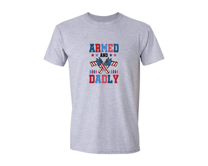 brand:Generic|color:Sports Grey / Athletic Heather|Funny Dad Patriotic Father Graphic T-Shirt