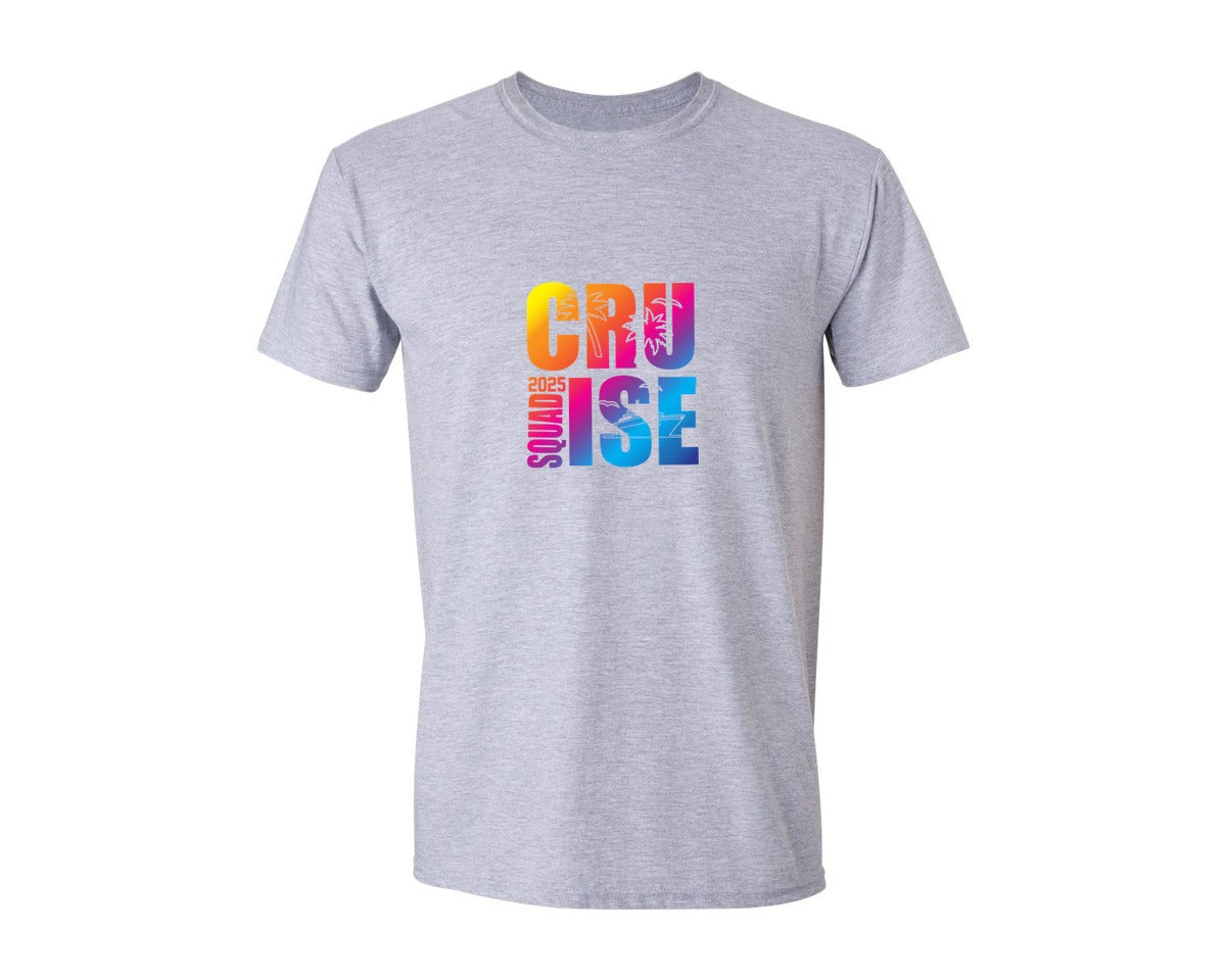 brand:Generic|color:Sports Grey / Athletic Heather|Cruise Squad 2025Family Cruise Trip 3 Graphic T-Shirt
