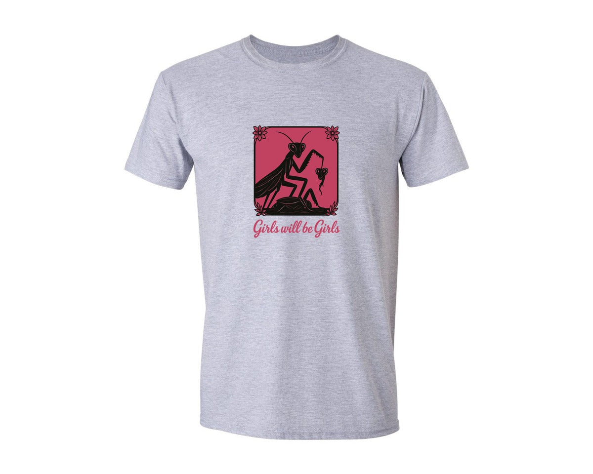 brand:Generic|color:Sports Grey / Athletic Heather|Girls Will Be Girls 2 Graphic T-Shirt
