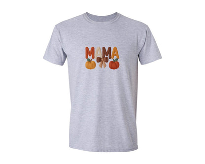 brand:Generic|color:Sports Grey / Athletic Heather|Preppy Thanksgiving Mama Yarn Fall Graphic T-Shirt
