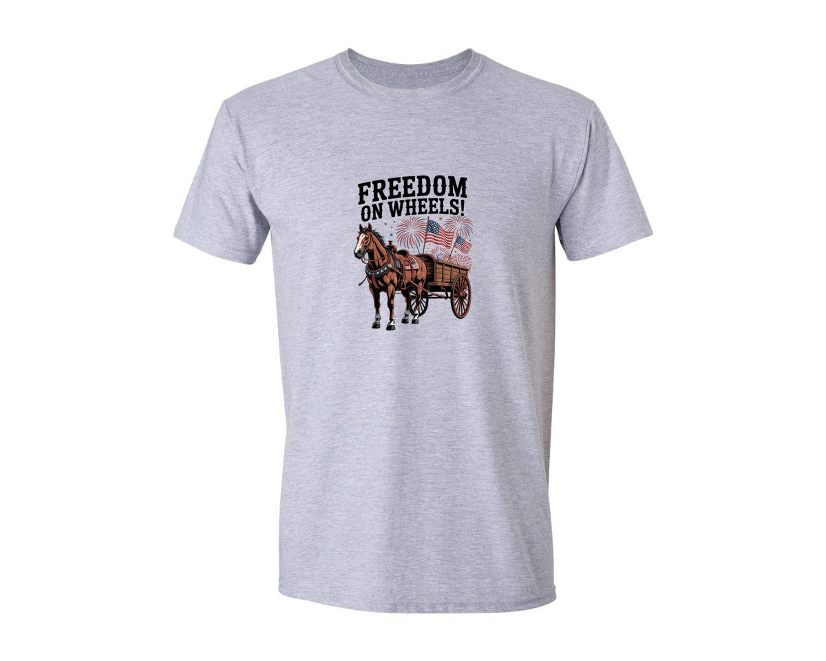 brand:Generic|color:Sports Grey / Athletic Heather|Patriotic Horse Cowboy 4Th Of July Shirt Graphic T-Shirt