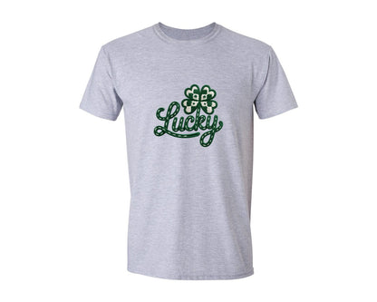 brand:Generic|color:Sports Grey / Athletic Heather|Lucky St Patricks Day Coquette 23 Graphic T-Shirt