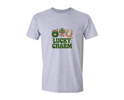 brand:Generic|color:Sports Grey / Athletic Heather|Lucky Charm St Patricks Day 8 Graphic T-Shirt