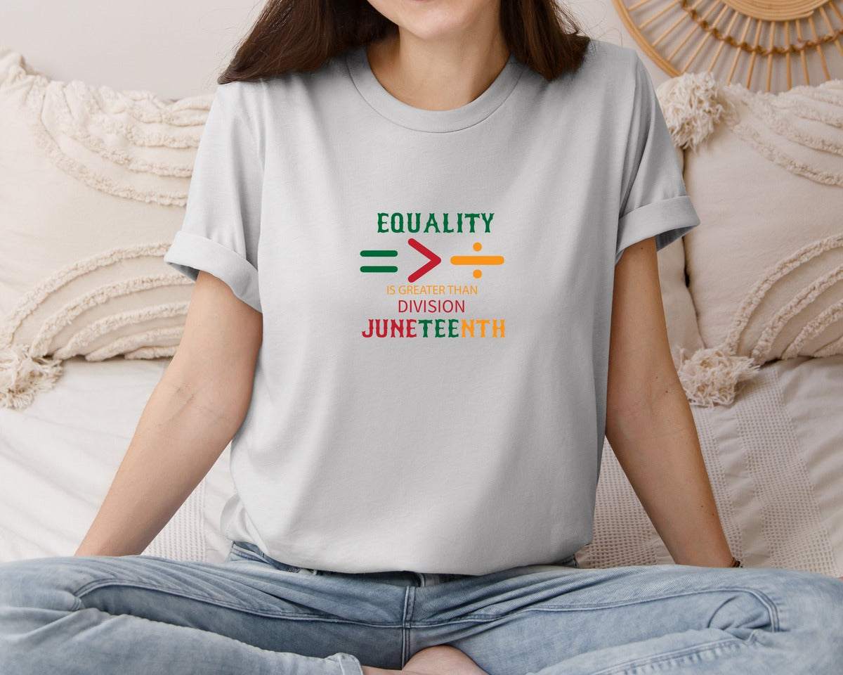 brand:Bella Canvas|color:Sports Grey / Athletic Heather|Equality Is Greater Than Division Junete Graphic T-Shirt