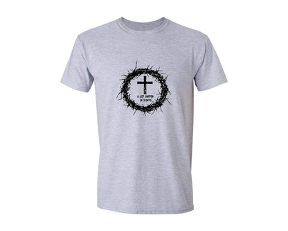 brand:Generic|color:Sports Grey / Athletic Heather|He Is Risen Christian Easter 4 Graphic T-Shirt