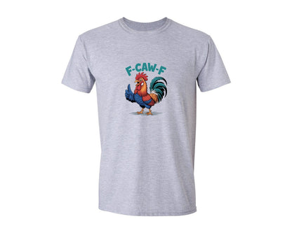 brand:Generic|color:Sports Grey / Athletic Heather|Funny Chicken F Caw F Chicken Graphic T-Shirt