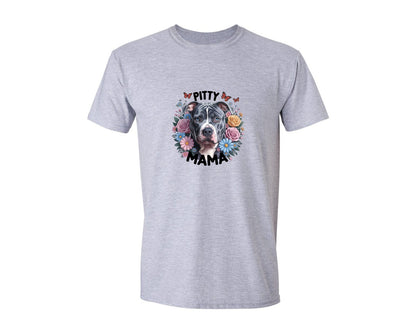 brand:Generic|color:Sports Grey / Athletic Heather|Pitty Mama Cute Pitbull Dog 2 Graphic T-Shirt